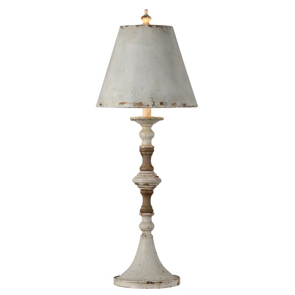 white distressed table lamp