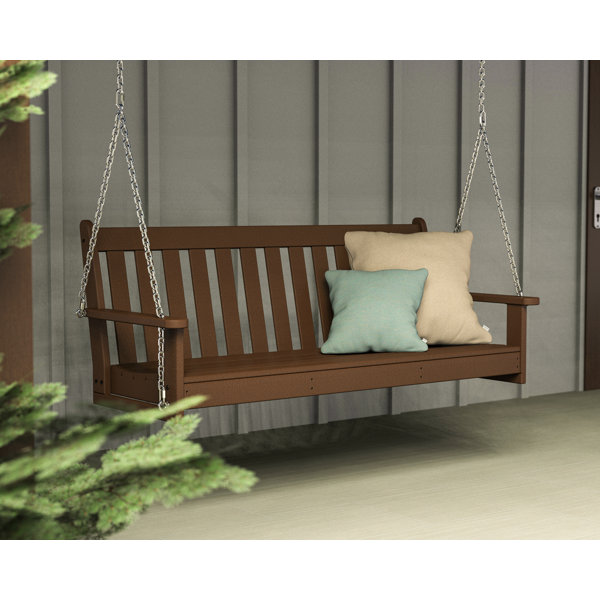 faux wood porch swing