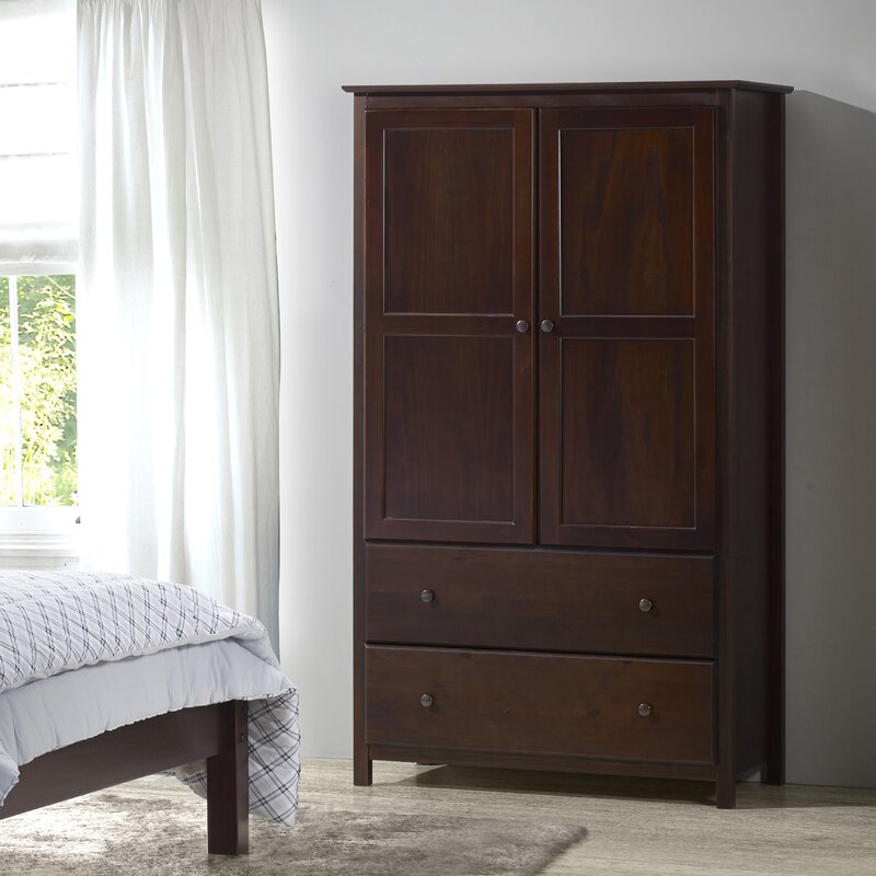 Grain Wood Furniture Shaker Wardrobe Armoire Reviews Wayfair