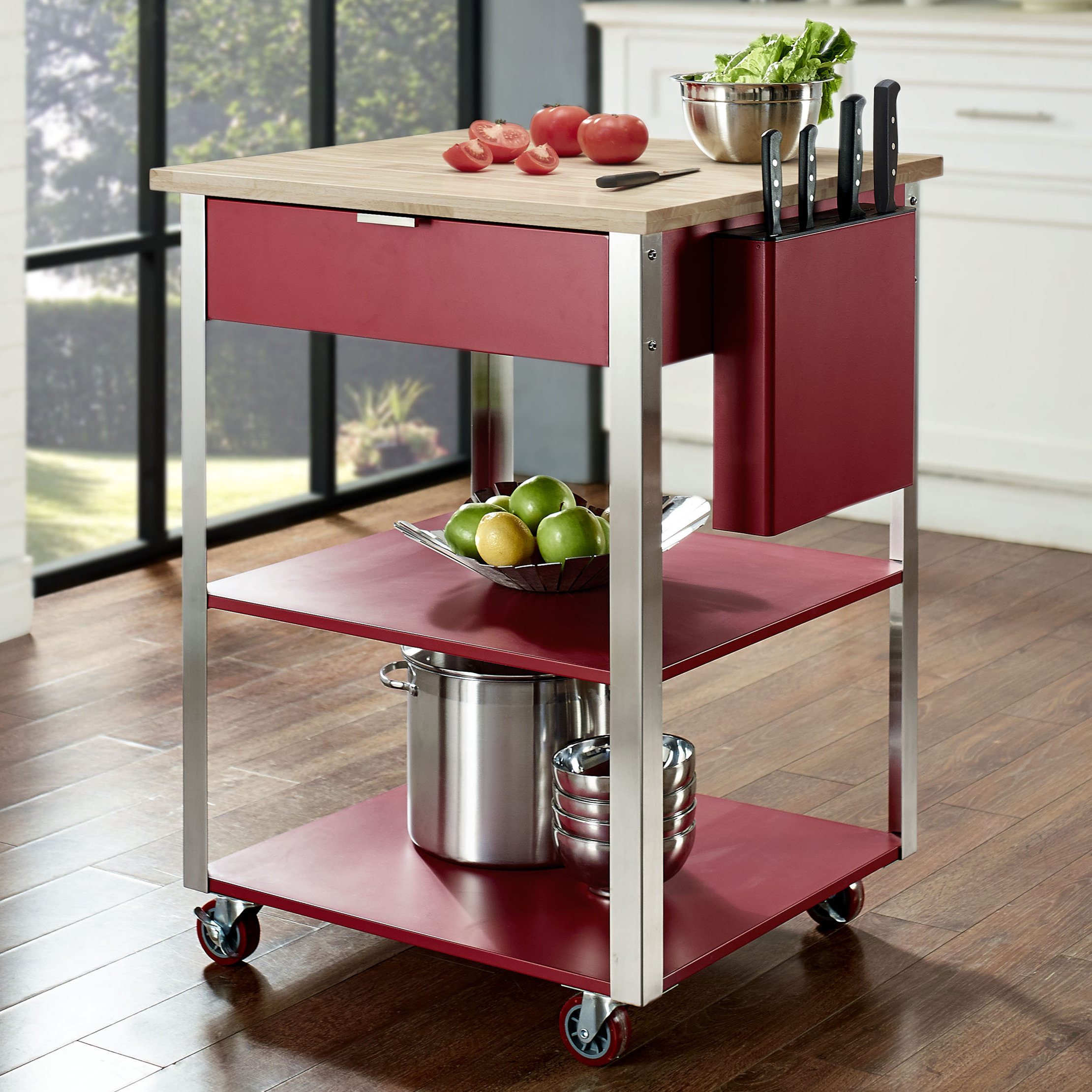 Crosley Kitchen Cart With Butcher Block Top Reviews Wayfair