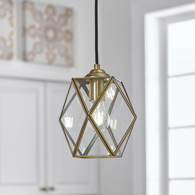 Wrought Studio Kumar 1 Light Single Geometric Pendant Reviews Wayfair