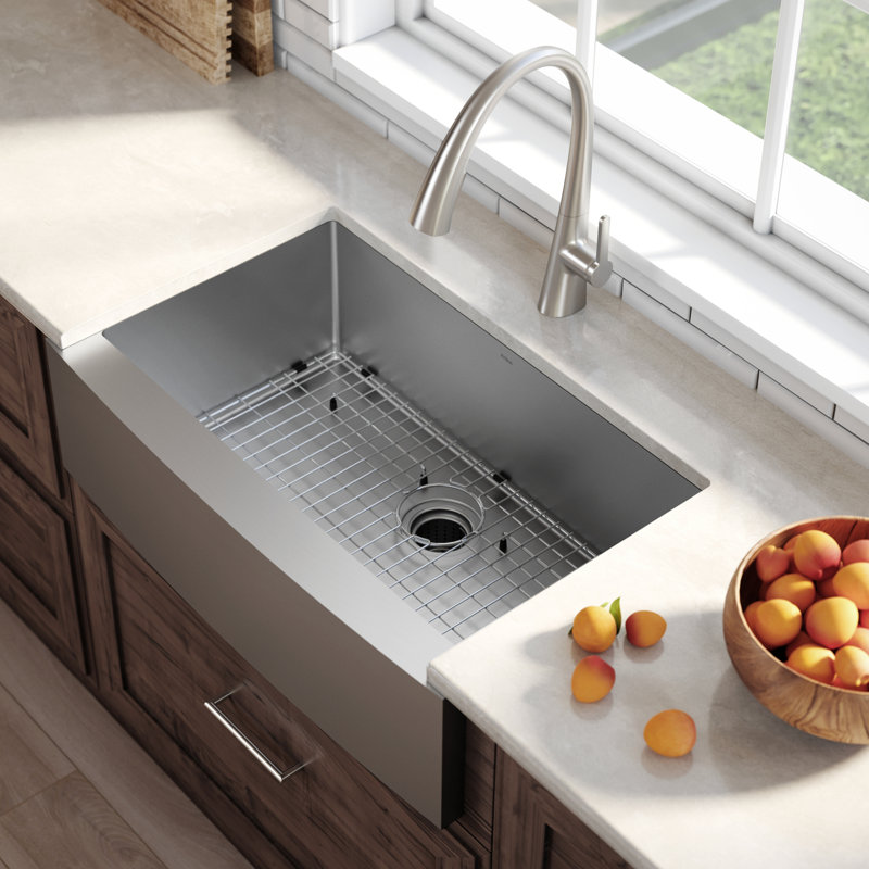 Khf200 30 Kraus 30 L X 21 W Farmhouse Kitchen Sink With Basket