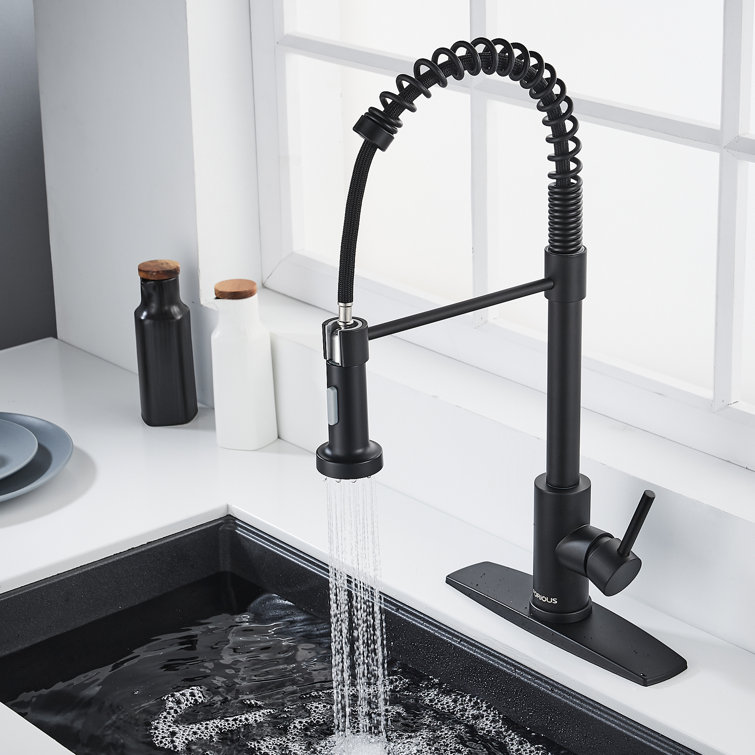 Pull Down Single Handle Kitchen Faucet with Accessories
