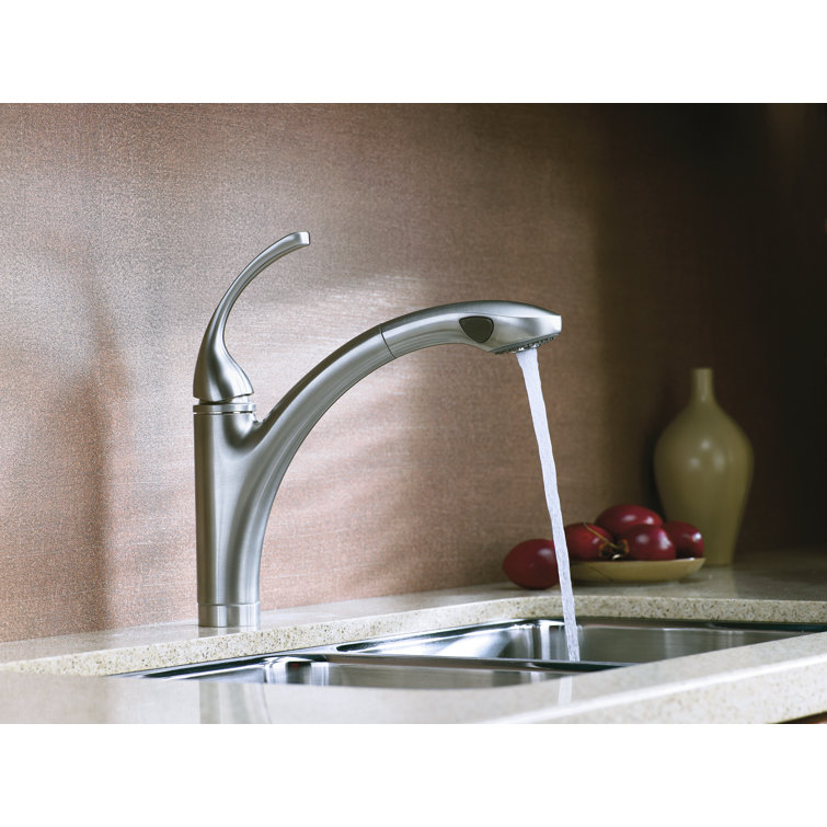 K 10433 Bn Vs G Kohler Forte Pull Out Single Handle Kitchen Faucet Reviews Wayfair