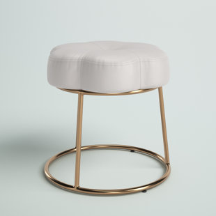 round metal vanity stool