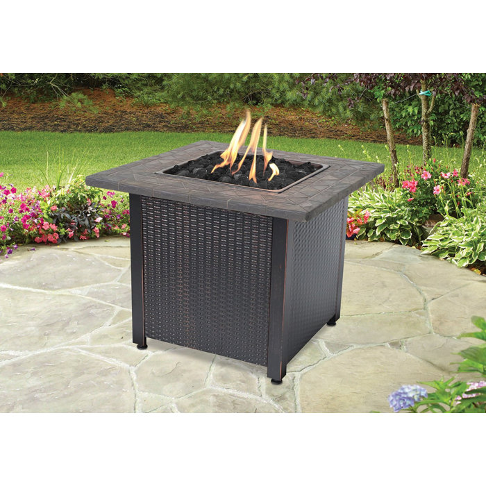 Ebern Designs Effervescence Steel Propane Gas Fire Pit Table Wayfair