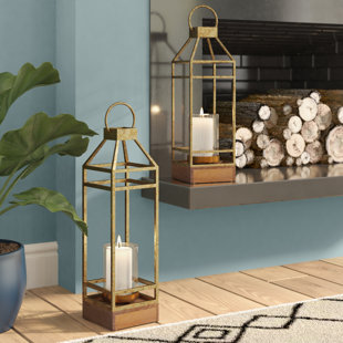 Best 2 Piece Iron Lantern Set By Brayden Studio Outdoor Lighting 2 Piece Iron Lantern Set By Brayden Studio Outdoor Lighting