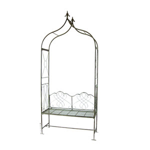2-Sitzer Rosenbogen Avalon mit Bank aus Metall v..