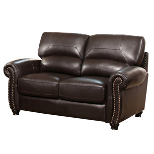 Boley Leather Loveseat by Fleur De Lis Living Cool