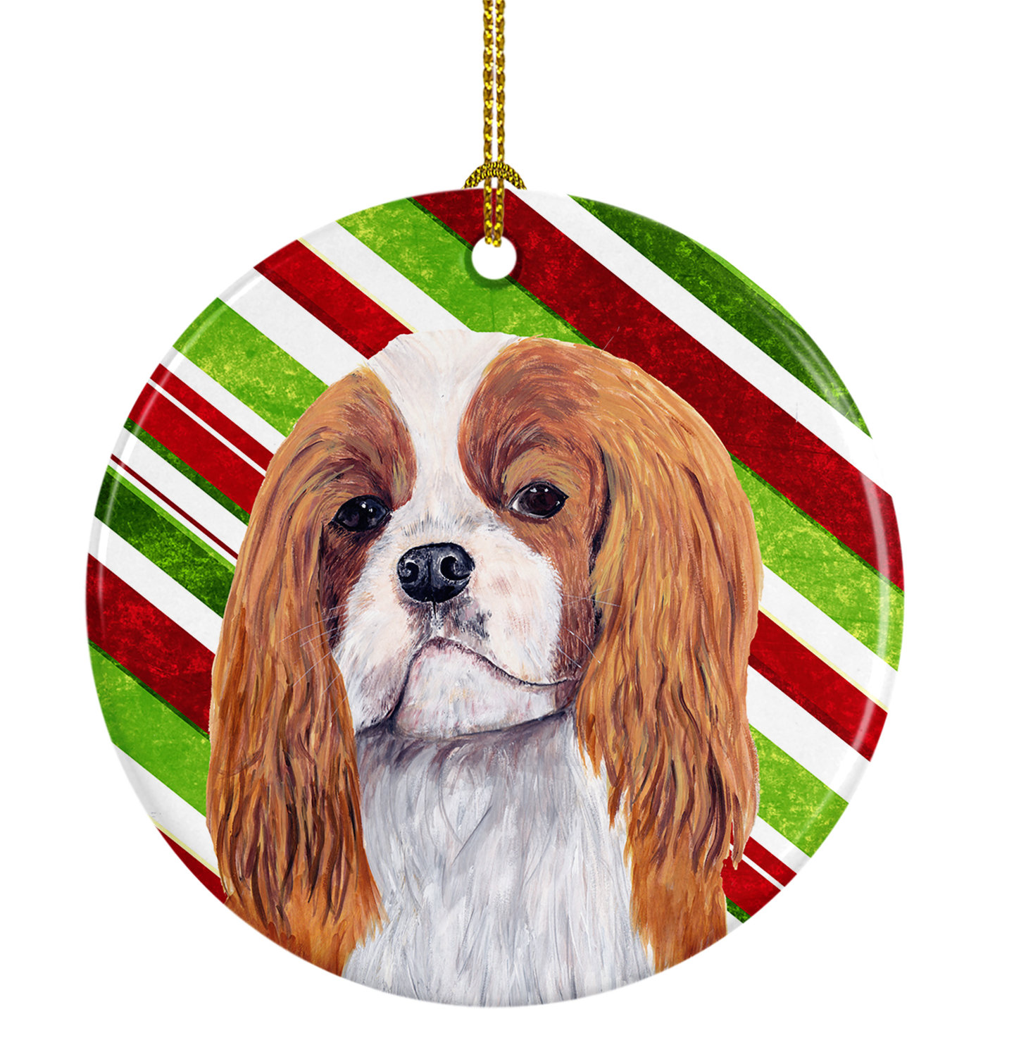The Holiday Aisle Cavalier Spaniel Holiday Christmas Ceramic Hanging Figurine Ornament Wayfair