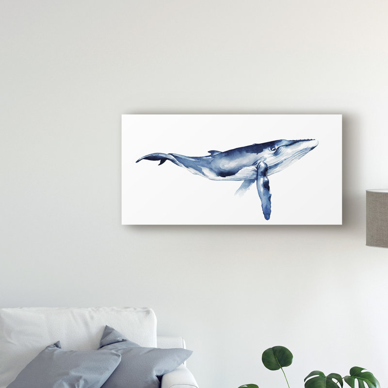 East Urban Home Whale Portrait I Acrylic Painting Print On