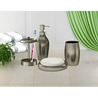 Wrought Studio Bouleaux 4 Piece Bathroom Accessory Set