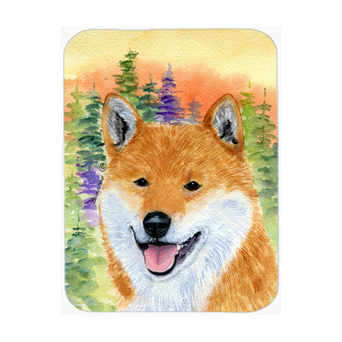 East Urban Home Shiba Inu Glass Cutting Board