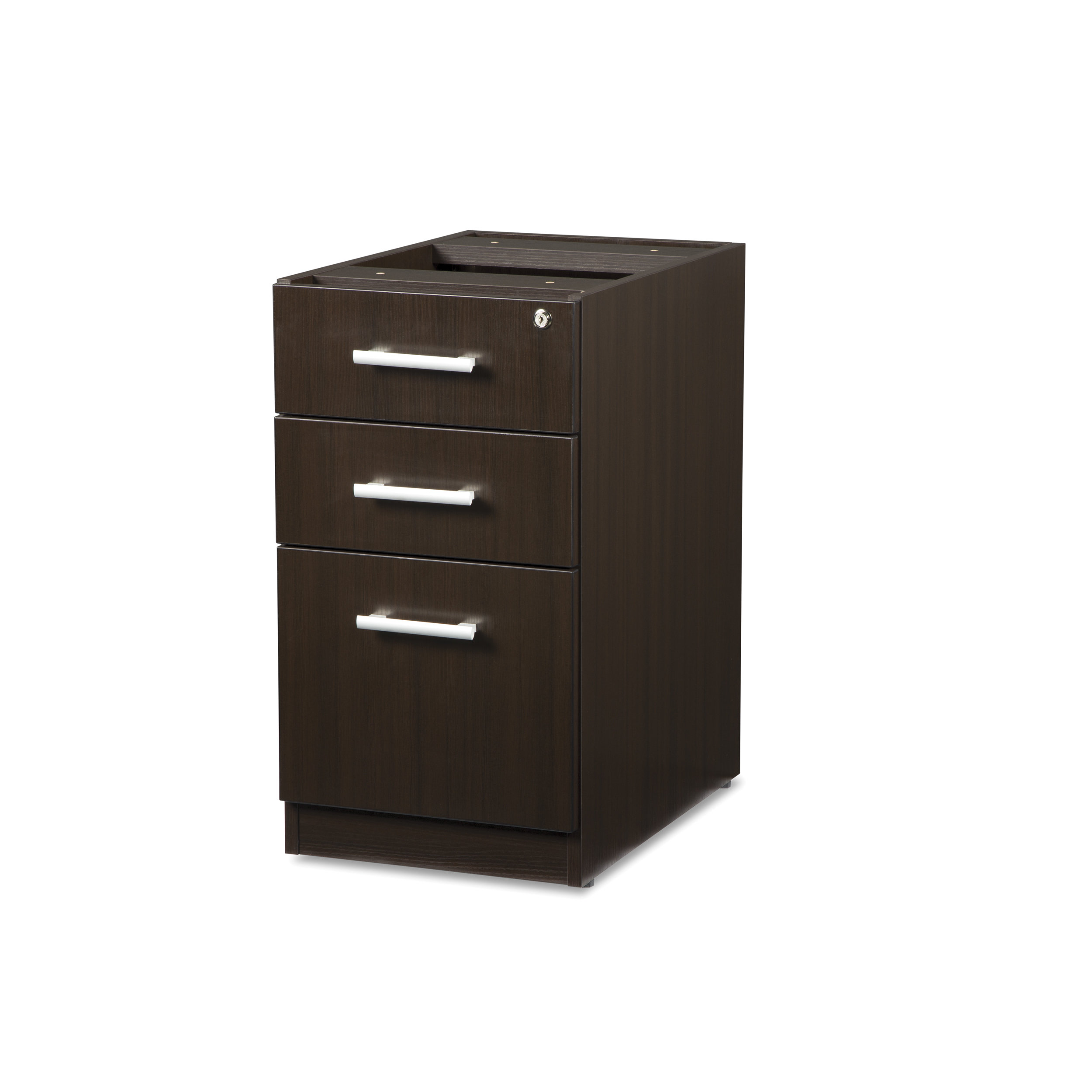 Ebern Designs Gerth Locking Pedestal 3 Drawer Vertical Filing