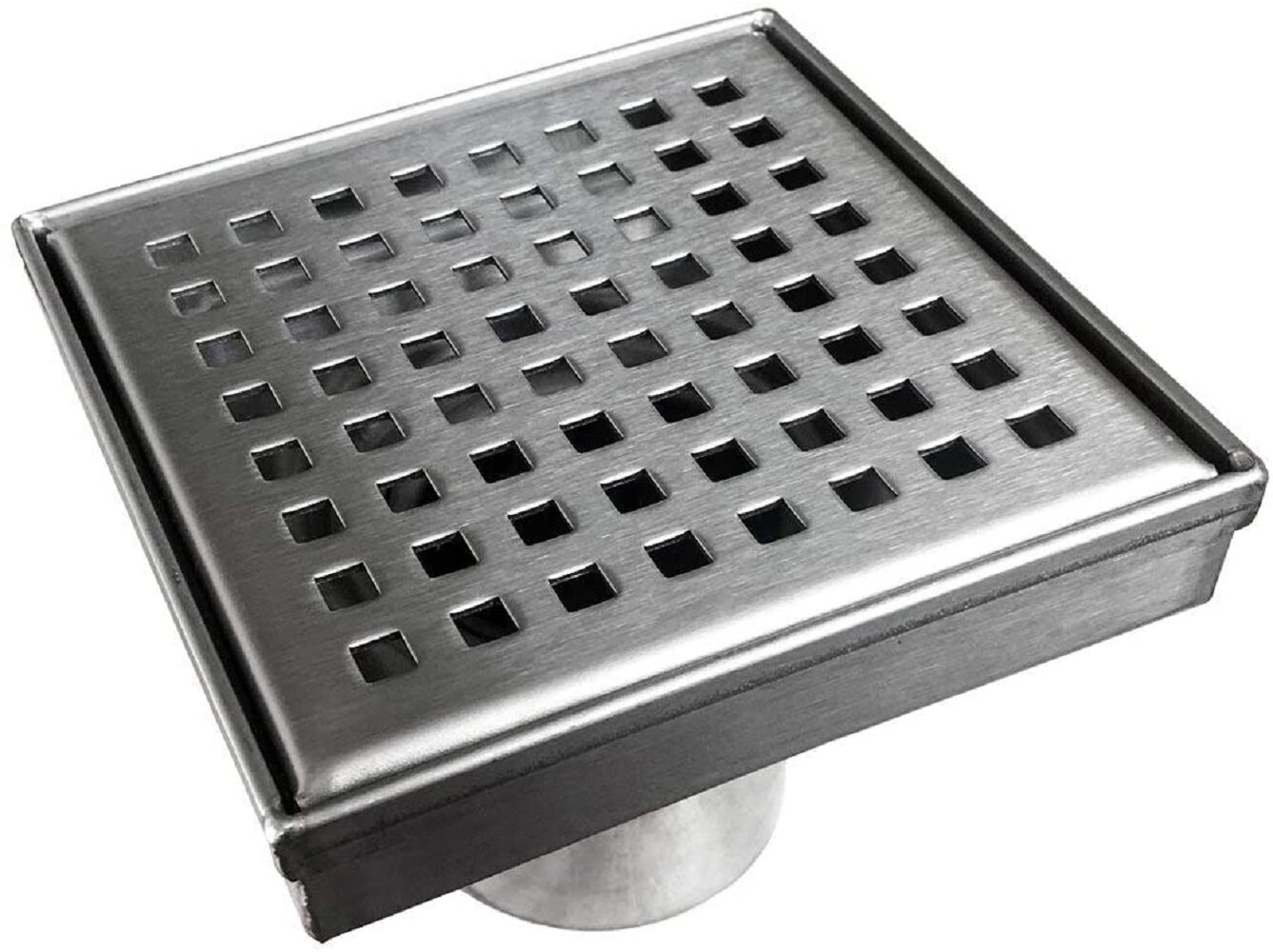 Neodrain Square Shower Drain With Removable Quadrato 4 in Stainless Steel for sale online 