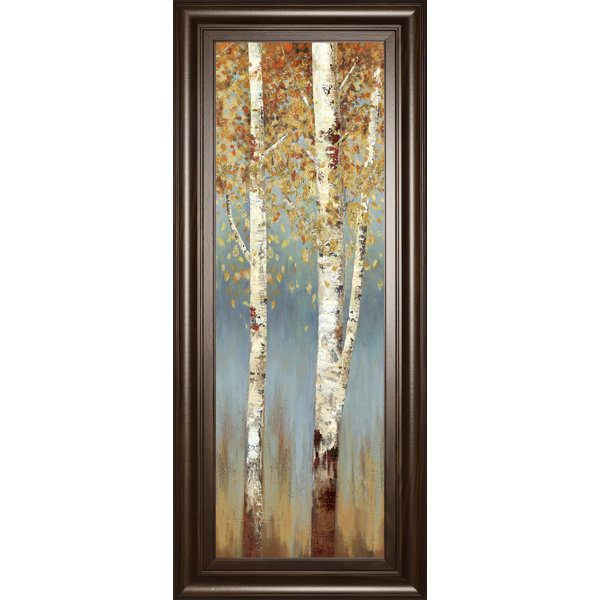 Winston Porter Butterscotch Birch Trees Ii Framed Acrylic