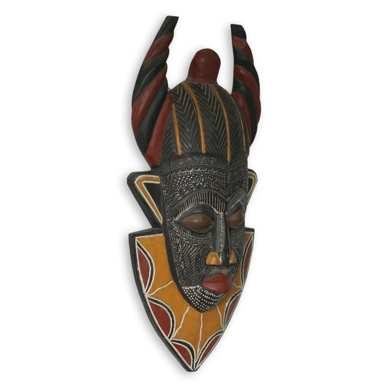Tribal Power African Wood Mask Wall Décor