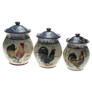 3 Piece Storage Jar Set Fleur De Lis Living Fashion and beautiful backpack