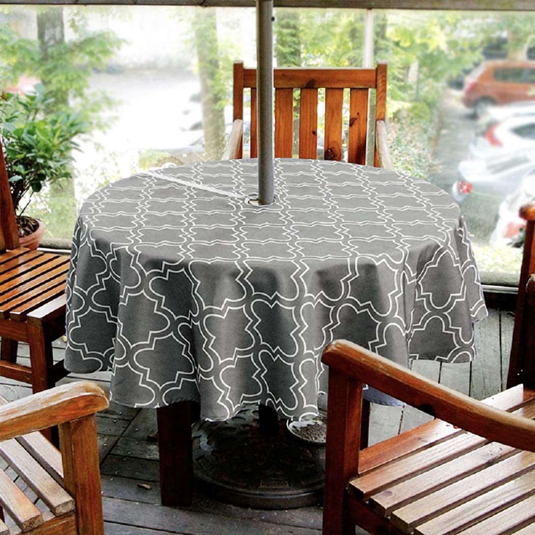 Oarencol Winter Snow Tree Scene Forest Vintage Round Tablecloth 60 Inch Table Cover Washable Polyester Table Cloth for Buffet Party Dinner Picnic