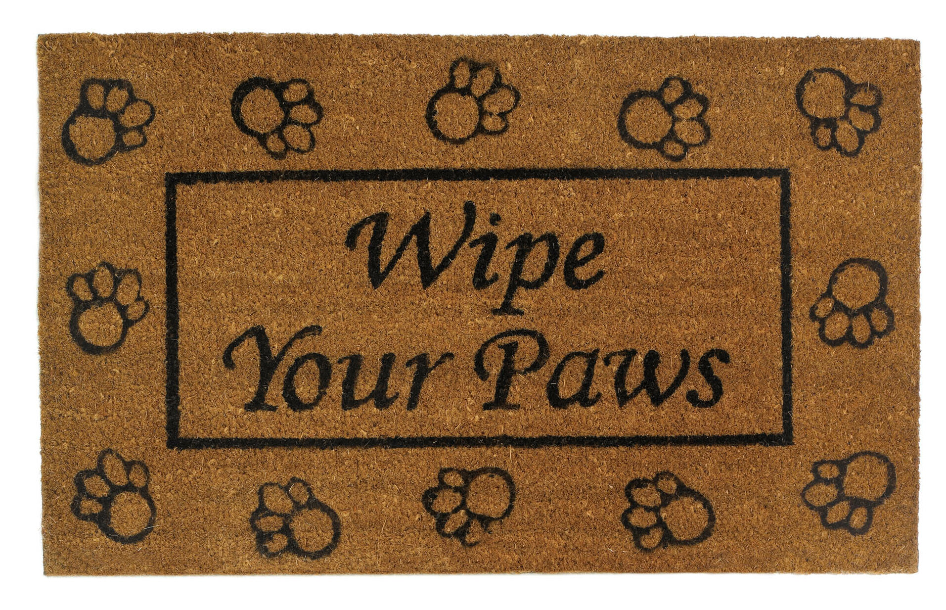 Welcome Mat Door Mats 18 X 30 Wipe Your Paws Dog Bone Coir