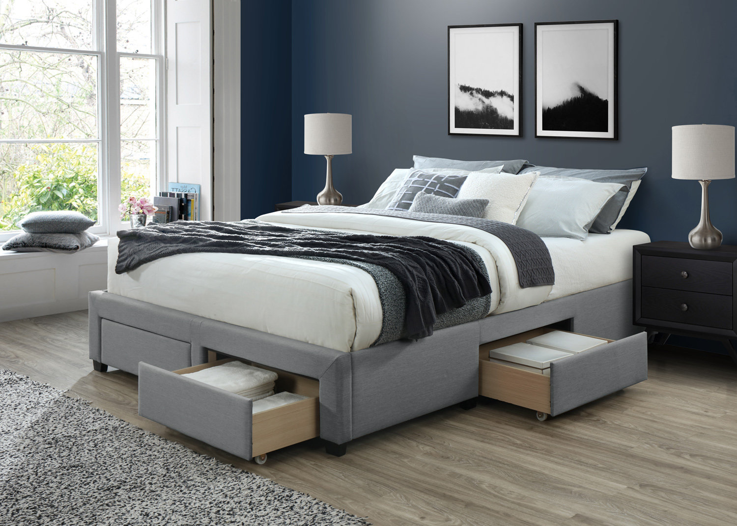 Red Barrel Studio Waggoner Cosmo Queen Upholstered Storage Platform Red Barrel Studio Waggoner Cosmo Queen Upholstered Storage Platform Bed Wayfair