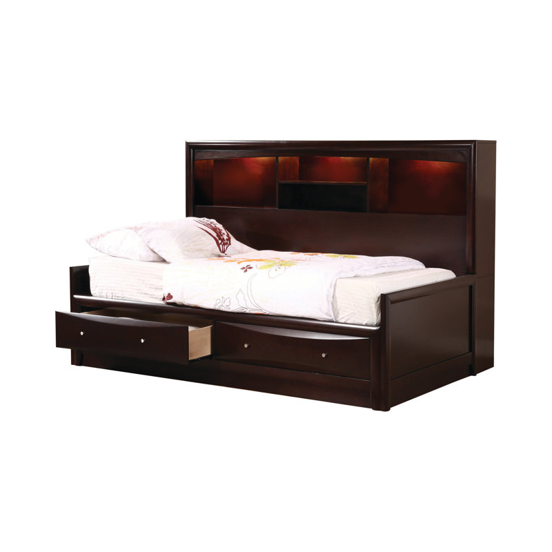 Harriet Bee Stroud Storage Mate's Bed with Bookcase and ...