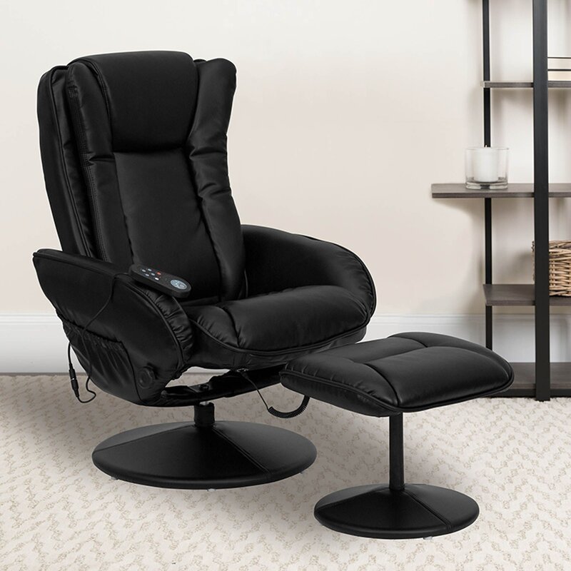 consalvo swivel recliner with ottoman