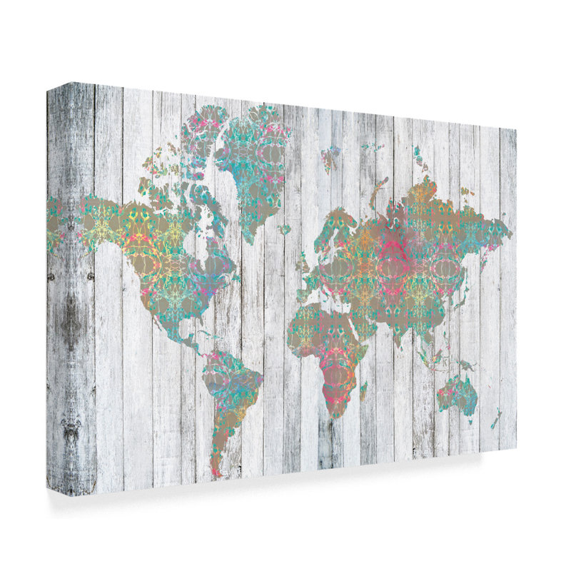 East Urban Home Boho Map Ii Acrylic Painting Print On Wrapped