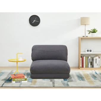 Wrought Studio Tri Fold Light Grey Futon Chair Sofa Bed Extra