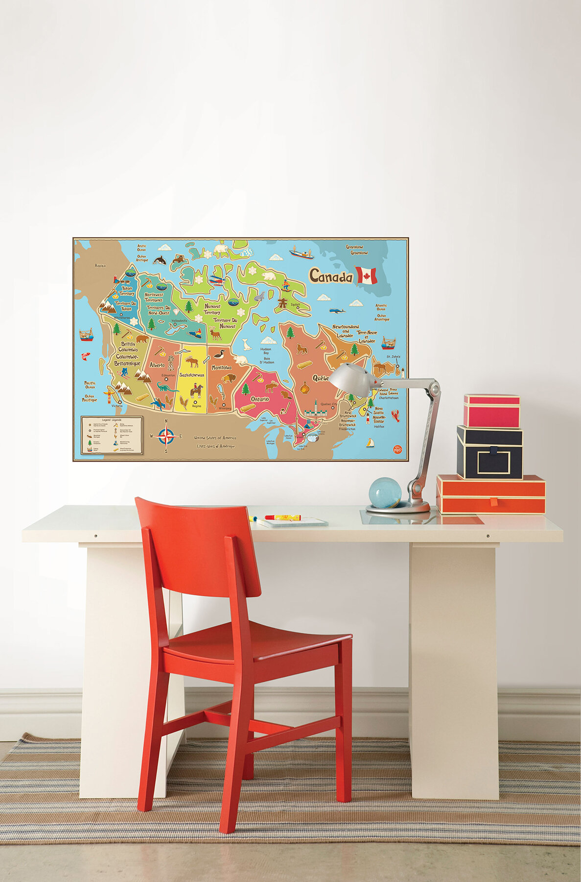 Wallpops Kids Canada Map Wall Mural Wayfair