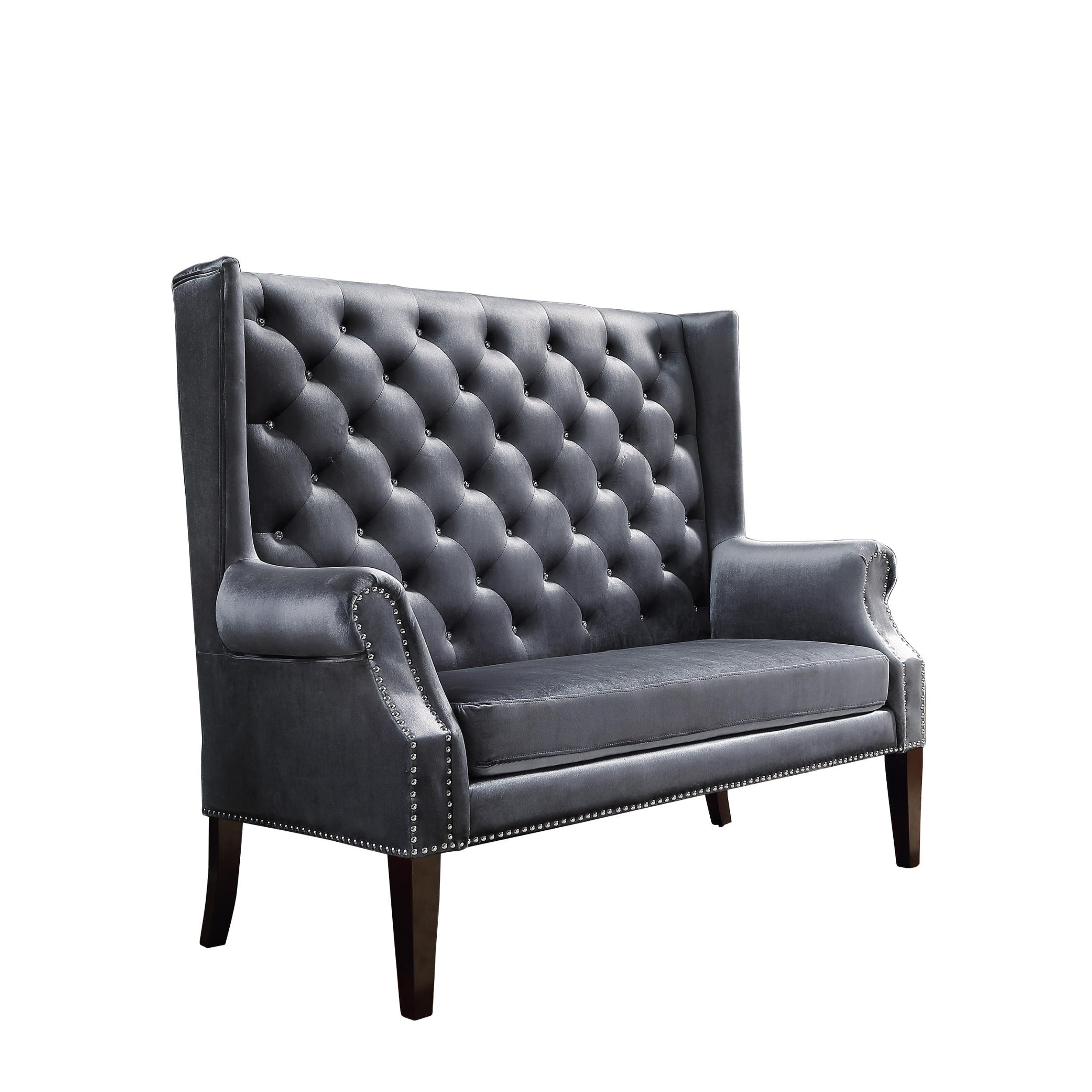 House Of Hampton Pineiro Velvet 25 Rolled Arm Loveseat Wayfair