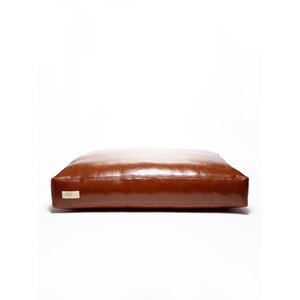 Faux Leather and Faux Down Cushion Dog Bed