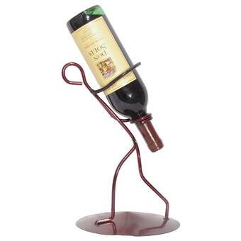 Floating Freestanding Balancing Metal Loop Chain Wine Bottle Stand from CGB Giftwares Dapper Chap Collection GB04817
