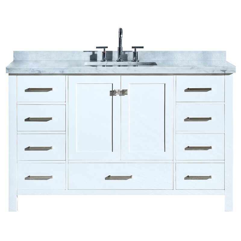 Three Posts Erithon Modern 55" Single Bathroom Vanity Set ...