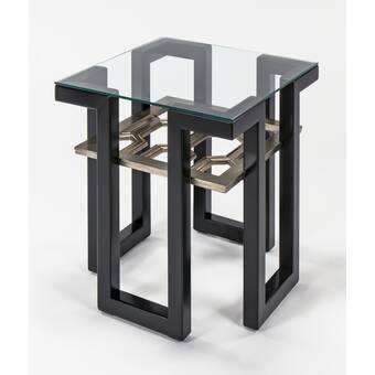 Artmax Glass Top End Table Perigold