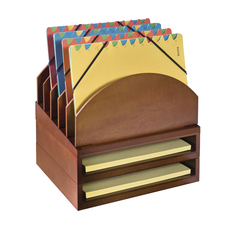 Darby Home Co Beaumys Stacking Wood Desk Organizers Step Up File