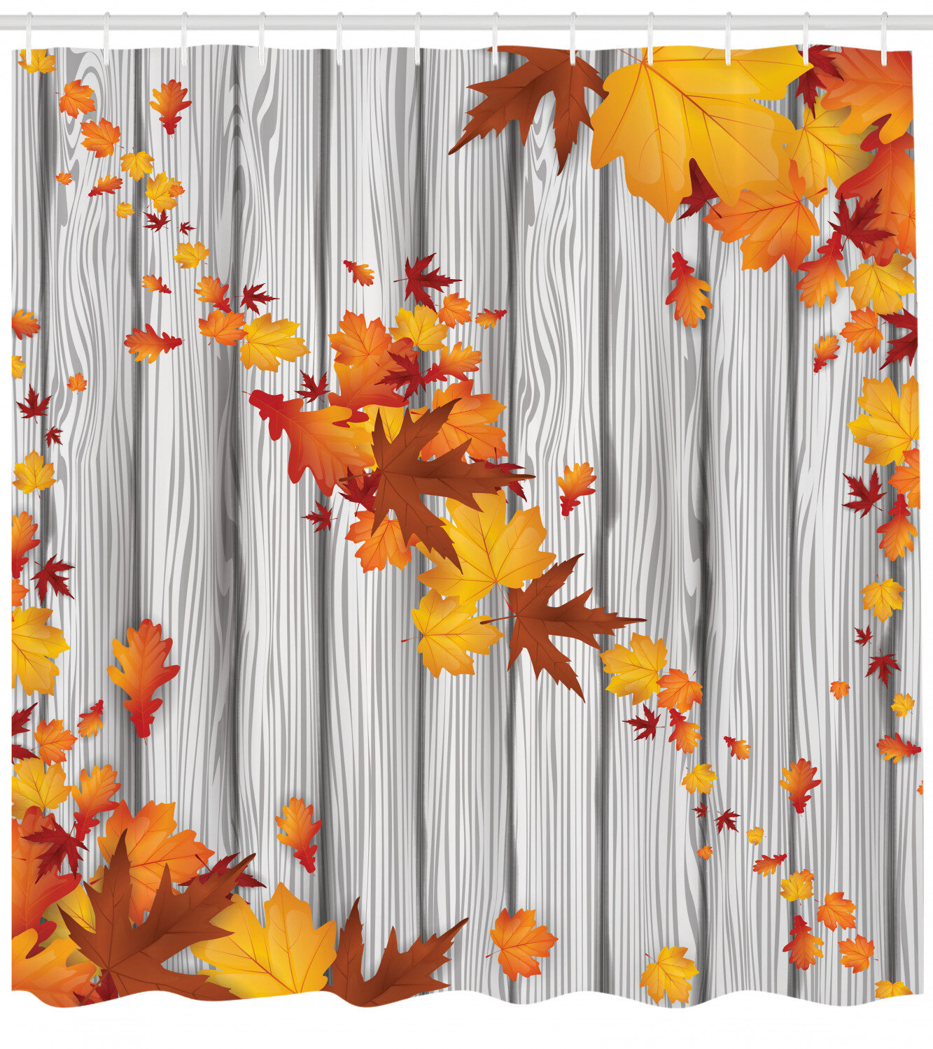 autumn color shower curtains