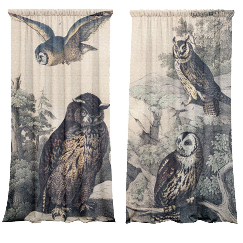 Bikes Bazaar Owls Slot Top Blackout Curtains Wayfair Co Uk