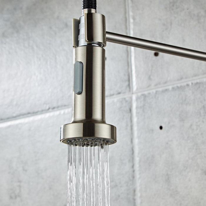 Ktaxon Pull Down Single Handle Kitchen Faucet With Side Spray