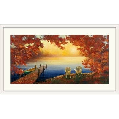 'Autumn Glow' by Julia Purinton Painting Print Highland Dunes Format: White Frame, Size: 20