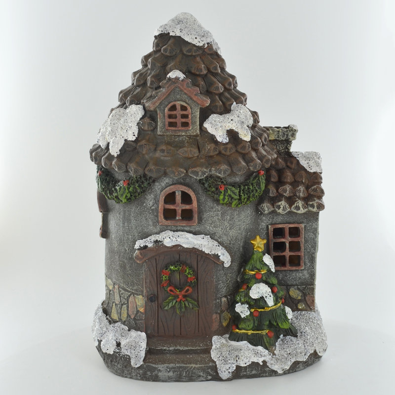 Sol 72 Outdoor Mystical Christmas Cottage Fairy House With Led Light Decoration Wayfair Co Uk