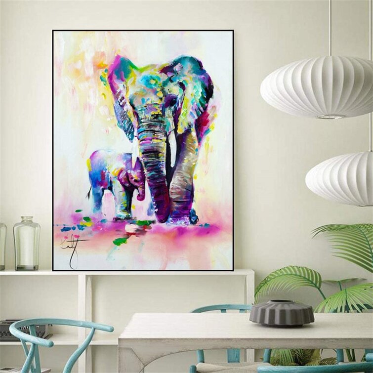 elephant painting High quality Canvas print Unframed or Framed 