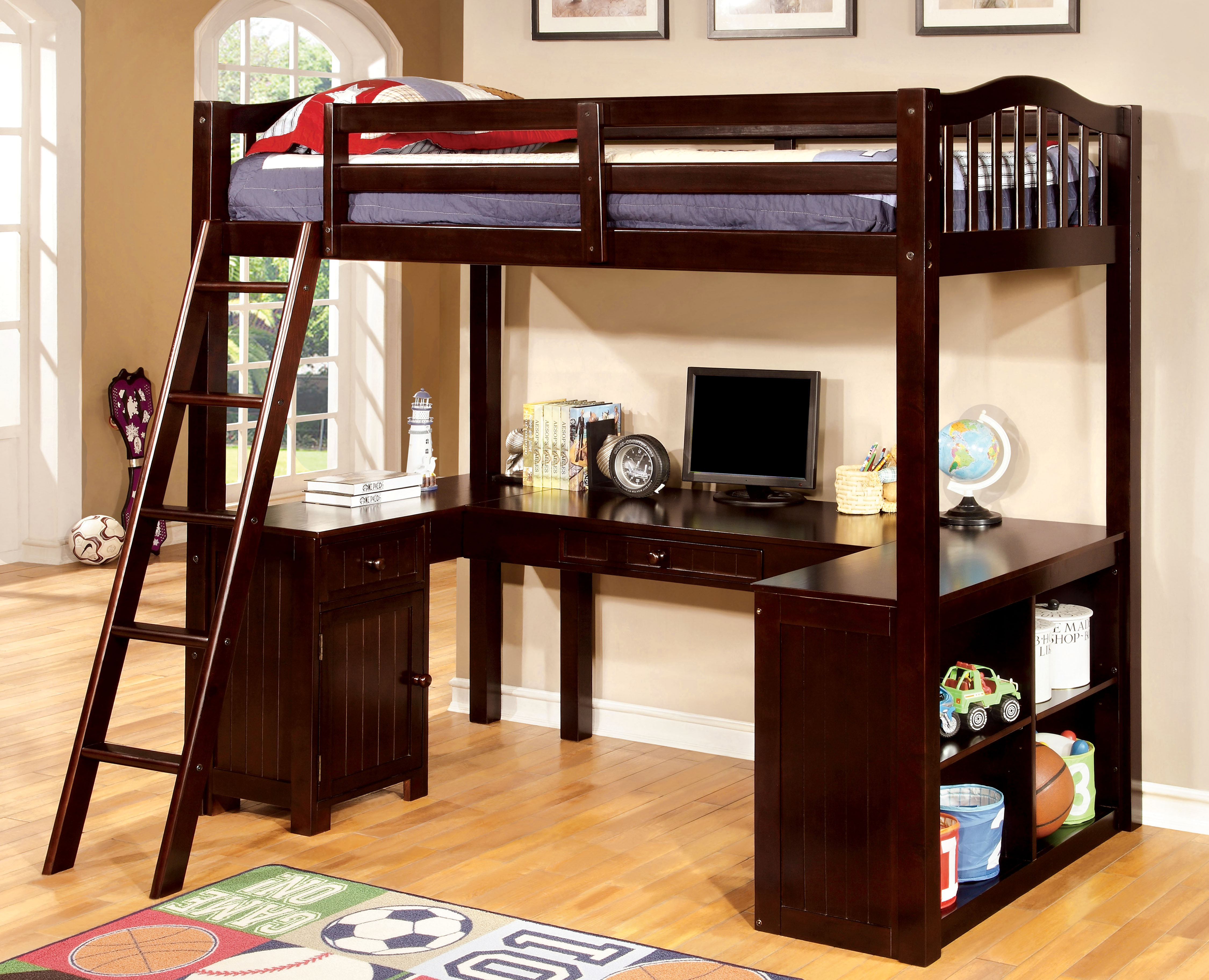 Hokku Designs Twin Platform Loft Bed With Bookcase By Hokku Designs Reviews Wayfair