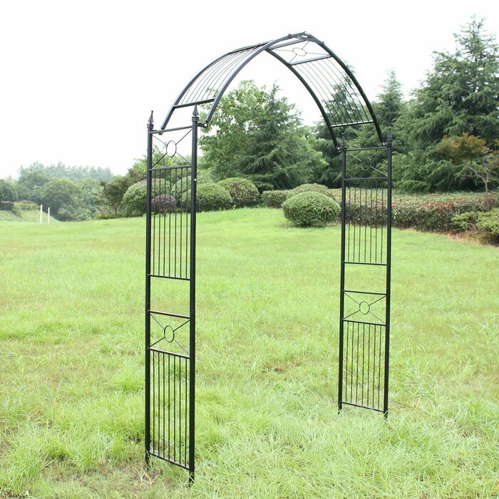 1. GO Steel Garden Arch, 8'2 High x 4'7 Wide, Garden Arbour for Various ...