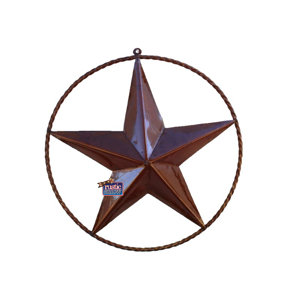 Rustic Star with Rope Ring Wall Du00e9cor