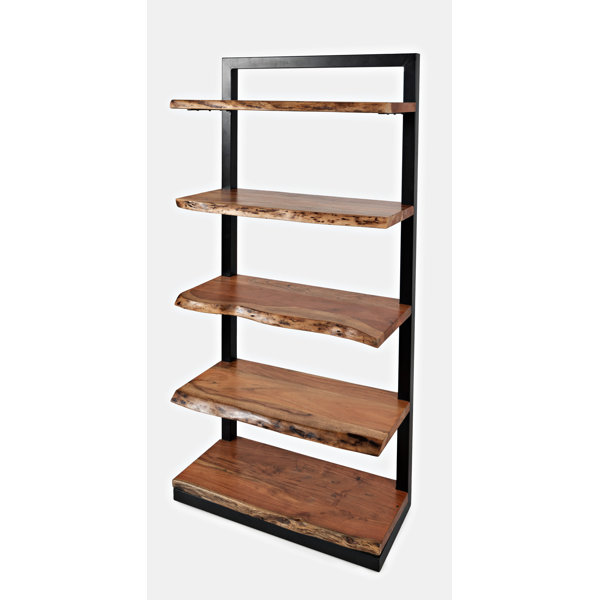 Foundry Select Lisson Nature S Edge 5 Shelf Standard Bookcase Wayfair