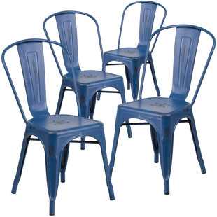 Modern Contemporary Stacking Outdoor Chairs Allmodern Ens Stacking Patio Dining Chair Set Of 4