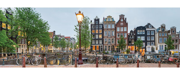 East Urban Home Cityscape I Amsterdam North Holland Province Netherlands Photographic Print On Wrapped Canvas Reviews Wayfair