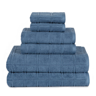 Boehm 100% Cotton Manor Jackson 6 Piece Bath Towel Set Breakwater Bay Color: Coronet