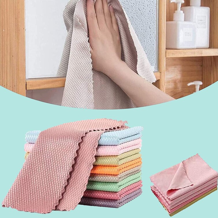 5/10PCS NanoScale Streak-Free Miracle Cleaning Cloths Easy Clean Reusable 